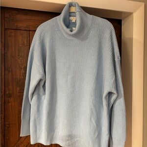 J. Crew Sky Blue Knit Turtleneck